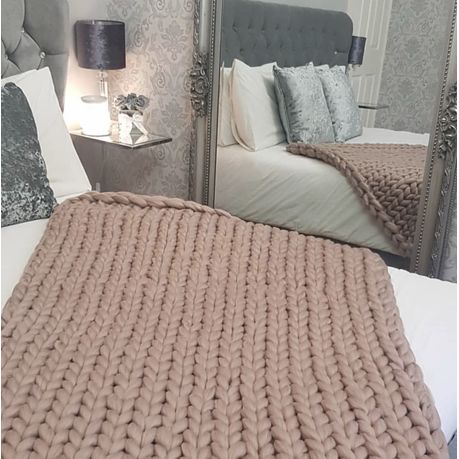 Heavy High Quality Baby Pink Luxury Chunky Knit Throw Blanket Buy Online In South Africa Takealot Com