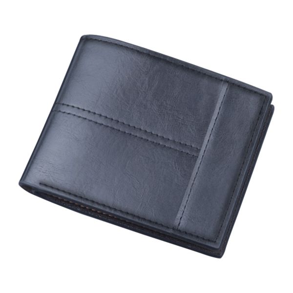 Leather Vintage Short Wallet for Men Bifold Card Holder