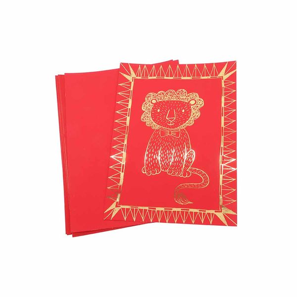 Anthony Peters Red Scratch Art Sheets: 10 Pieces