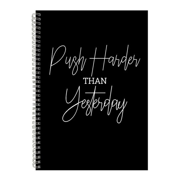Yesterday A4 Notebook Spiral Lined Motivational Sayings Graphic Notepad 224