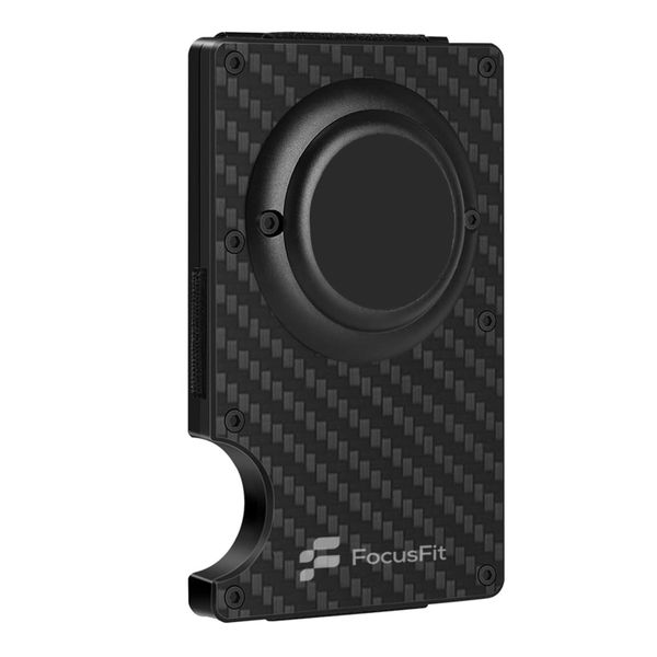 FocusFit - Minimalist Carbon Fiber AirTag RFID Protection Wallet