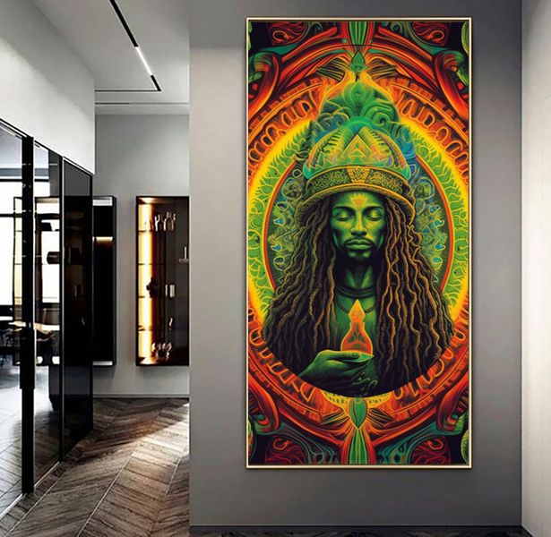 Canvas Wall Decor - Rasta Meditation Abstract - 0774