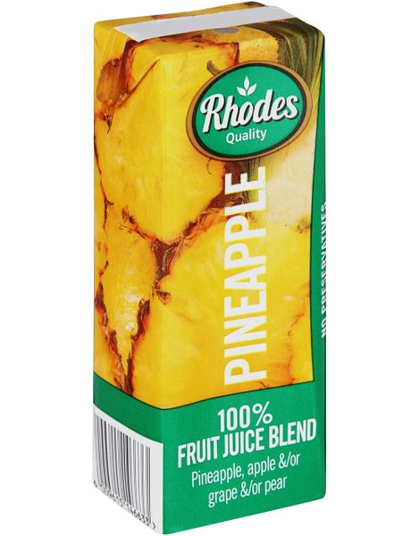 Rhodes 100% Fruit Juice Pineapple 24 x 200 ML