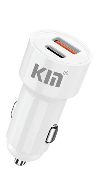 KIN C/C K-C21 20W PD+USB Fast Charger - Dual Port Type-C &amp; USB Adapter