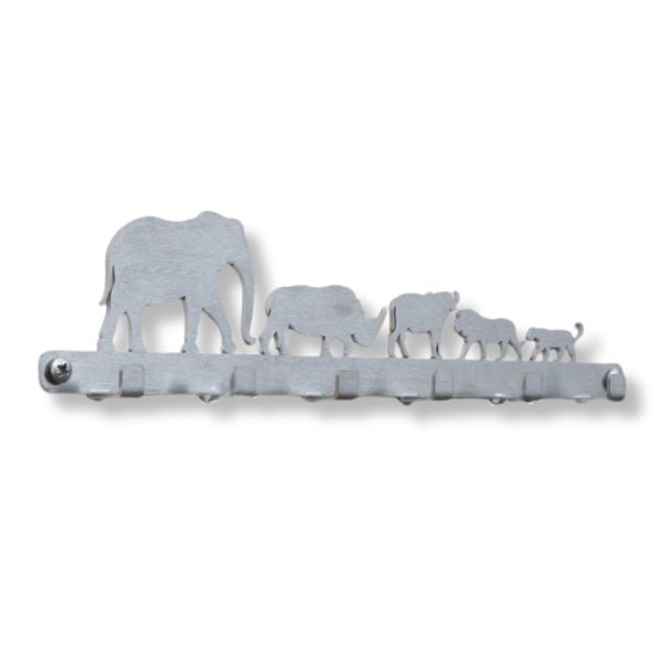 Big 5 Key Hanger - Stainless Steel Wall-Mounted Animal Design