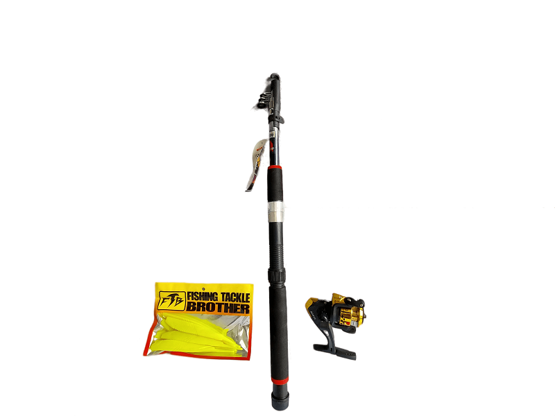 Retractable Fishing Rod with Reel and Lure Combo- 1.8M