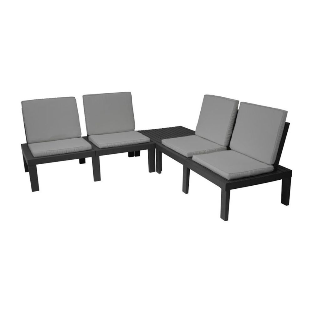 Garden Furniture Set - Coffee Table and Chairs with Cushions