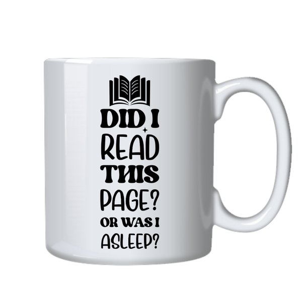 Did I Read This Page Ideal Fiction Book Reader Gift Writing Mug Cup 402