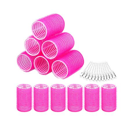 Pink hair outlet curlers