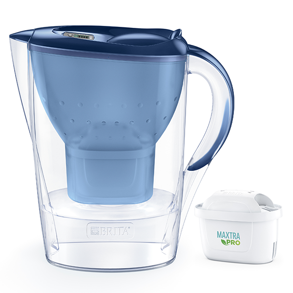 BRITA Water Filter Jug Marella Blue (2.4L) incl. 1x MAXTRA PRO cartridge