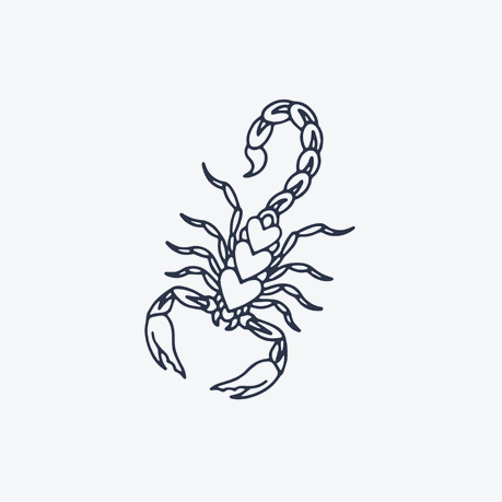 Ezink Love Scorpion Temporary Tattoo | Lasts 1-2 Weeks Image