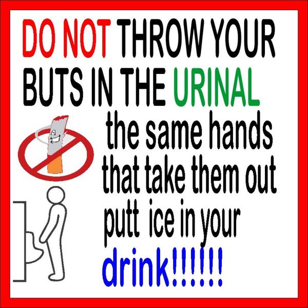 Do Not Through Sigarette Butts Sign on Abs 440x440