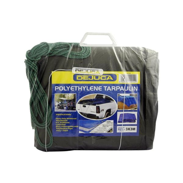 Dejuca - Polytarp - Green - Approx 3m X3m - 180gsm - 2 Pack