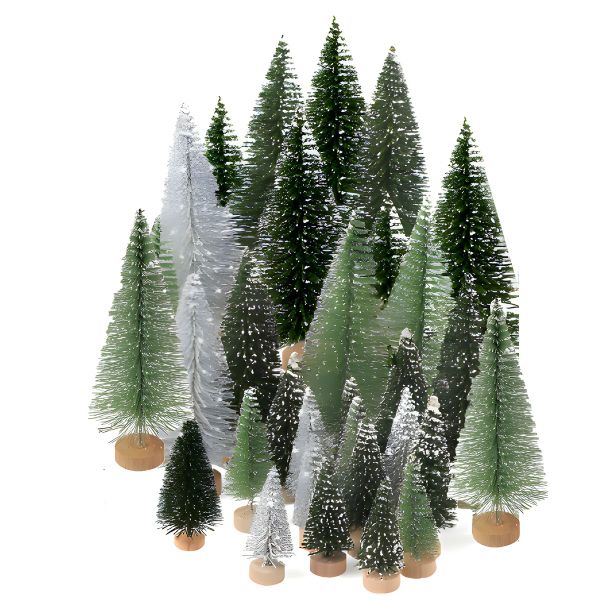 30Pcs Christmas Decorations Mini Christmas Trees, Artificial Christmas Tree