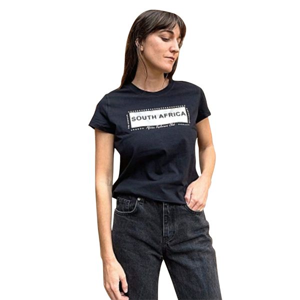 Kool Africa - South Africa - `Diamante` Black Ladies Shirt