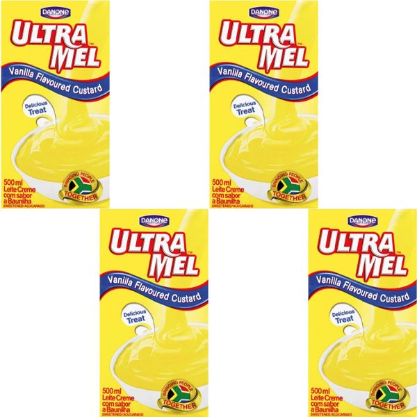 Danone Ultra Mel UHT Vanilla Custard - 4 x 500ml