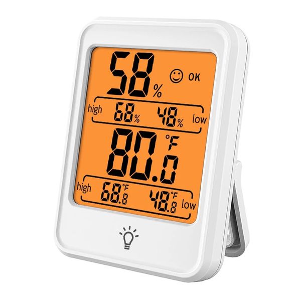 Indoor Temperature &amp; Humidity Gauge Monitor with Large LCD Display