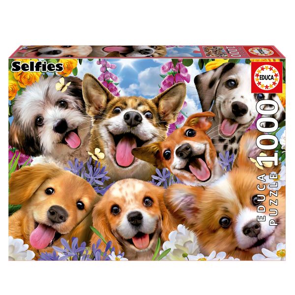 Educa Puppies Selfie (1x1000 Piece) Carboard Puzzle
