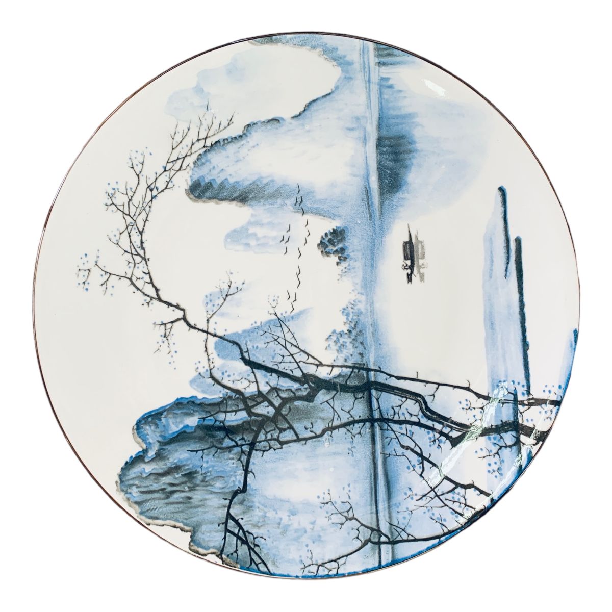 Quality Landscape Painting Dinner Plate Set 6 Pack 25x25cm | Shop Today ...