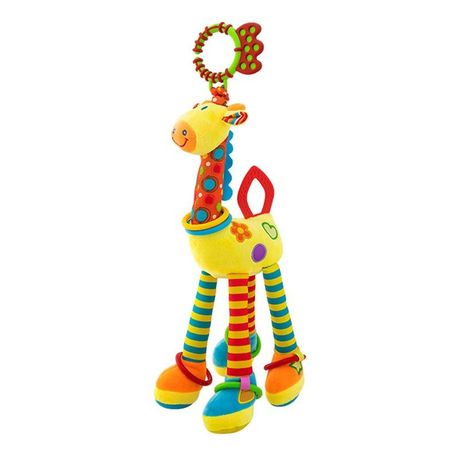 Giraffe Plush Hanging Activities Toy with Rattle and Teether Image