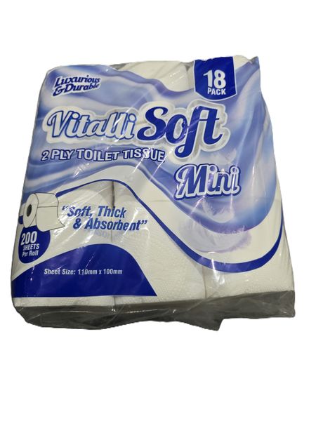 Vitalli Soft Toilet Paper - 18 Pack (2 Ply)