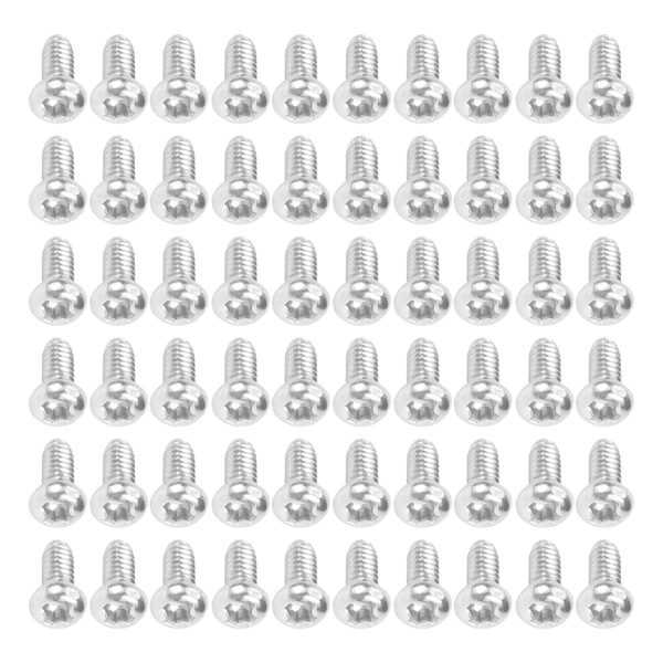60pcs M2 x 4mm 304 Stainless Steel Phillips Round Head Screws Bolt