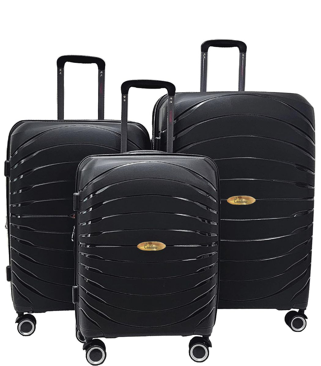 Condere - 3 Piece High Quality Hard Shell Travel Suitcase