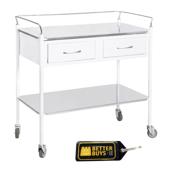 Hospital/Clinic 2 Drawer Dressing Trolley AAA Grade &amp; Gel Key Holde