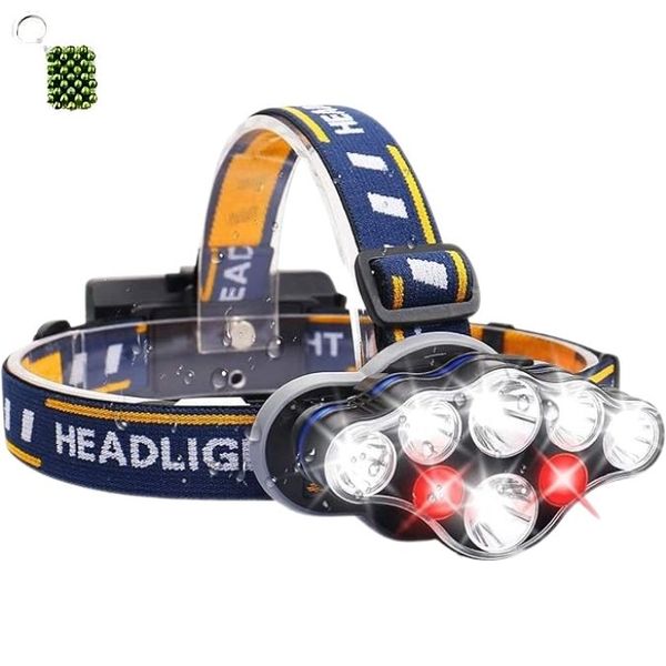 Hardcore Super Bright 8 LED 18000 Lumen Headlight And A Keyholder