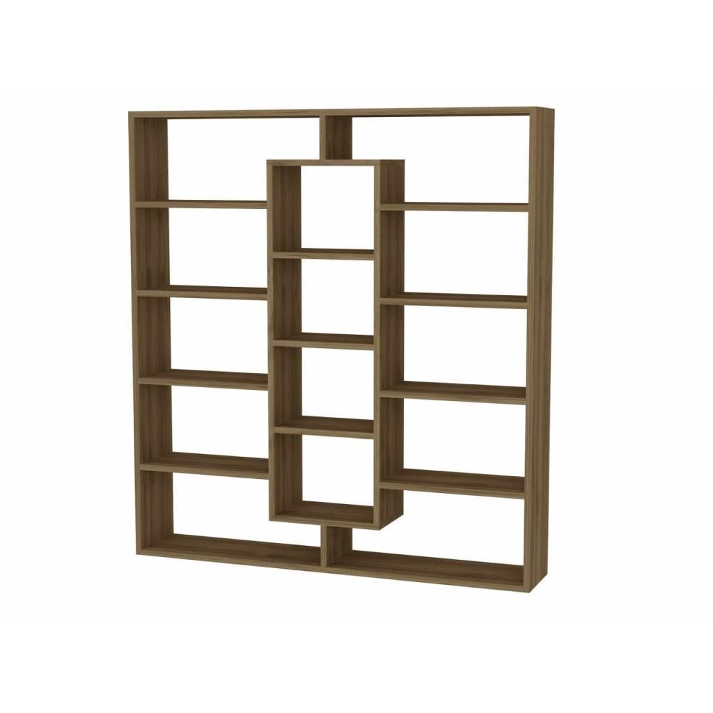 Hazlo Ample Bookcase Bookcase Cube Bookshelf Display Walnut Shop