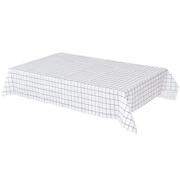 PEVA Waterproof Oilproof Tablecloth Table Cloth Plaid Pattern Table Cover