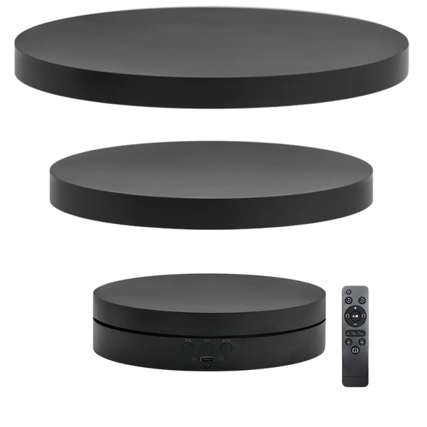 360 Rotating Display Stand with Remote Control - 3-in-1 Electric Turntable