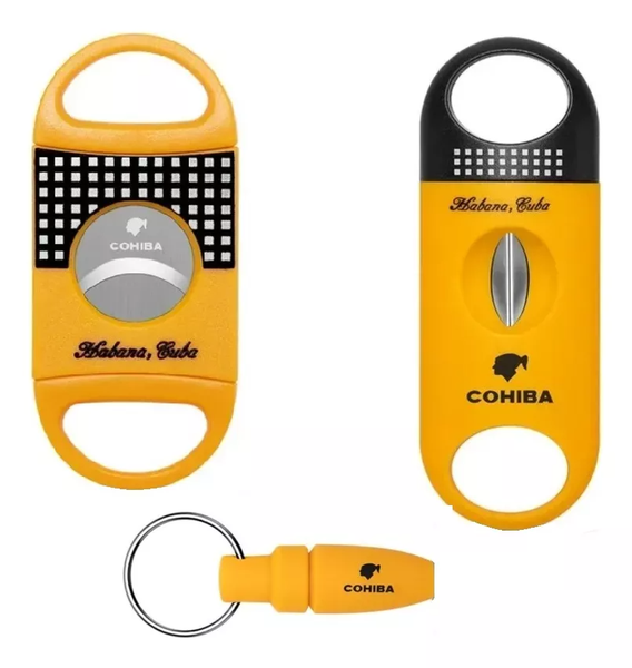 3 Piece Cohiba Cigar Cutter - Yellow