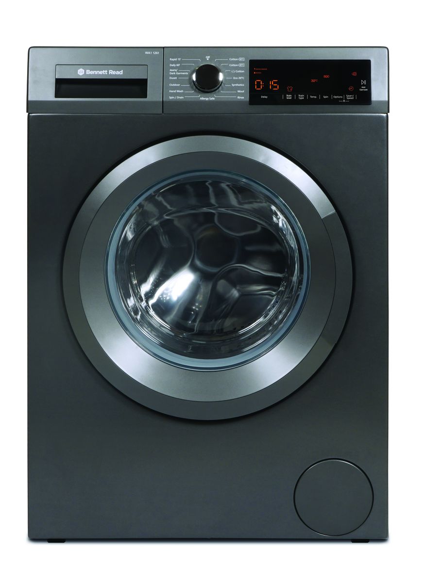 Bennett Read 9kg Steam Front Loader Washing Machine - Dark Grey