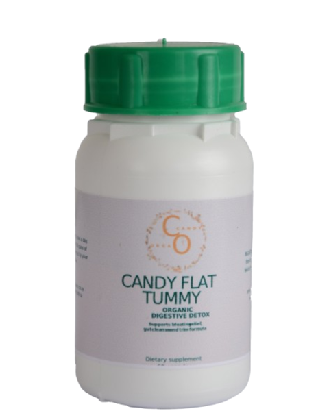 Candy Organic Flat Tummy Supplements - 60 Capsules Stubborn Belly Flat