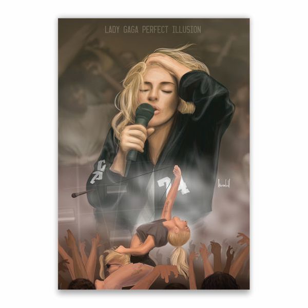 Lady Gaga Perfect Illusion Poster - A1