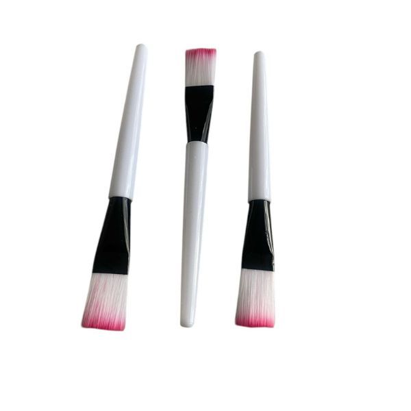 3 Set Soft Bristle Facial Mask Brush - Pink Gradient Tips - Beauty Tools