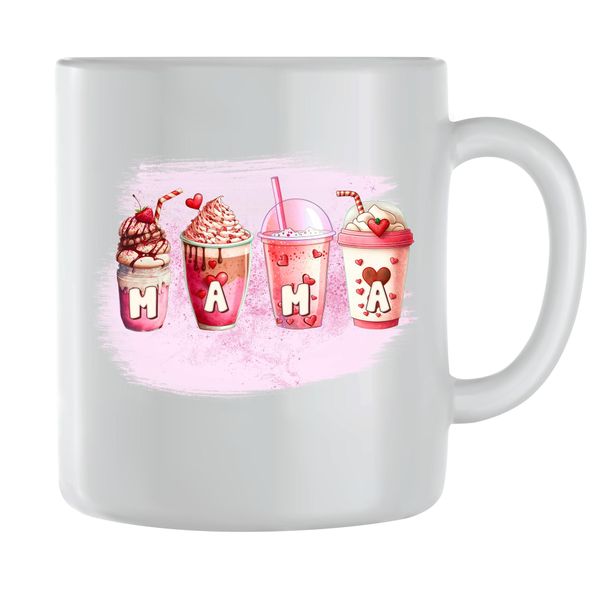 Pink heart Coffee Mugs for Women Trendy Coffee Mama Graphic Mom Cup Gift203