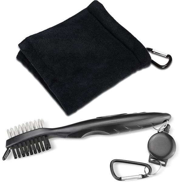 Golf Club Brush And Groove Cleaner Golf Towel Cleaning Set Brush Tool Kit