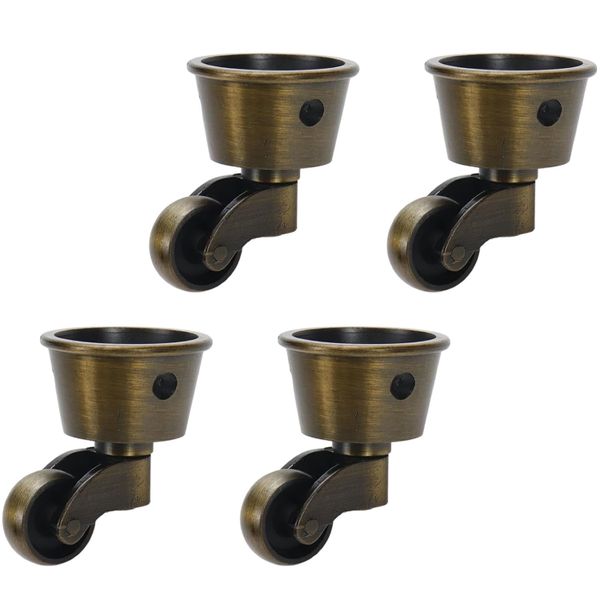 DIY 4 Pieces Vintage Furniture Leg Swivel Wheels Caster (6.4cm)