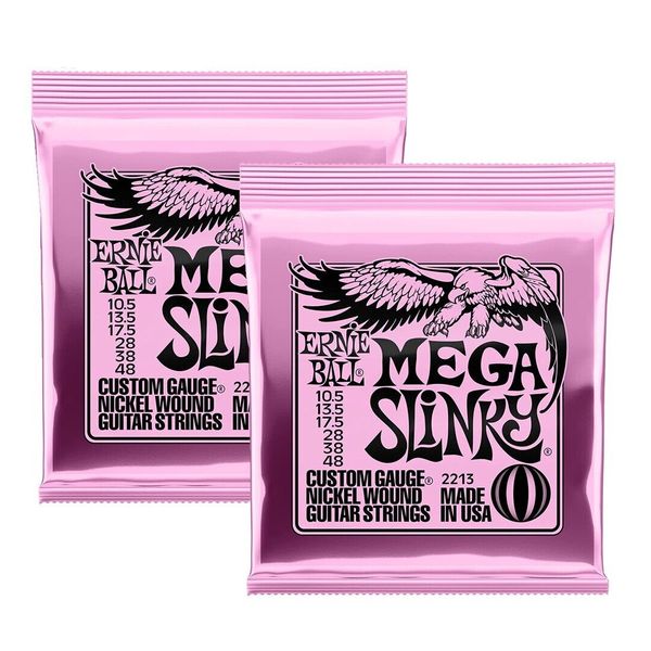 Ernie Ball 2213 Mega Slinky Electric Guitar Strings - Set of 2
