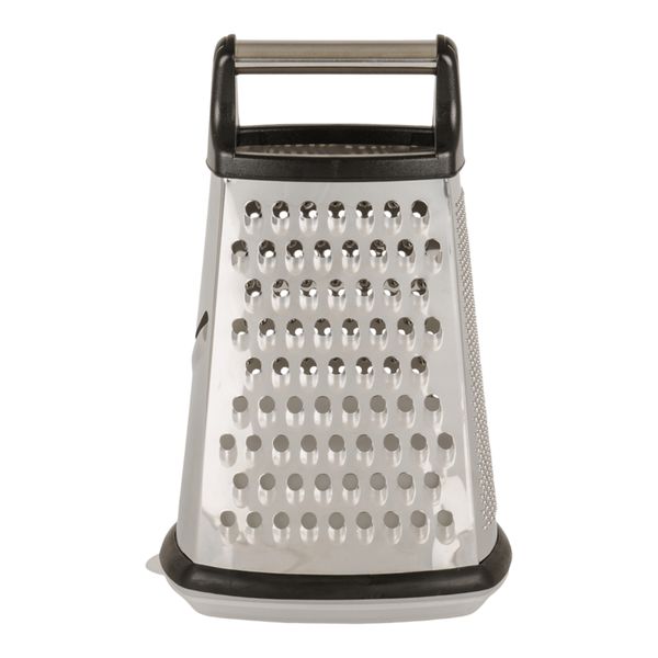 Grater 23X11X8Cm 4 Sided Stainless Steel With Plastic Container