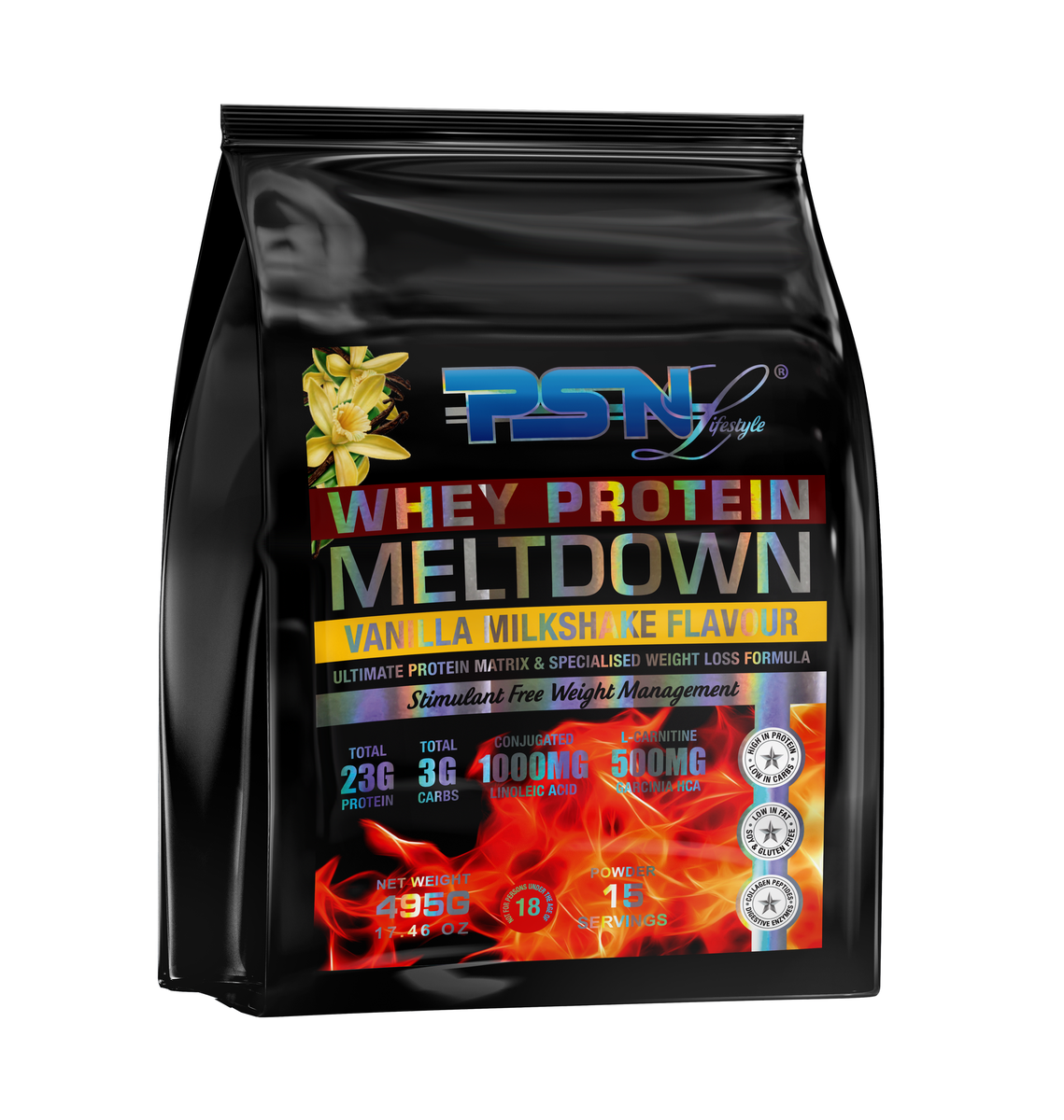 PSNLifestyle Mini Meltdown Whey Protein Fat Burner Vanilla Milkshake