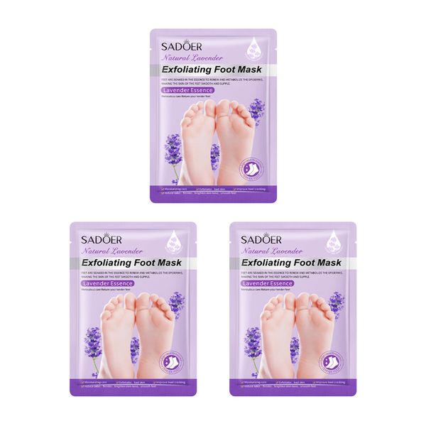 3 Pcs Foot Peel Mask Refreshing for Dry Foot for Women Men Gift Foot Care