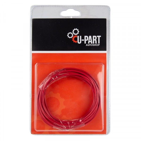 Bulk Pack 3 x U-Part Electric Wire - 1.6mm x 5 Meter (Red)