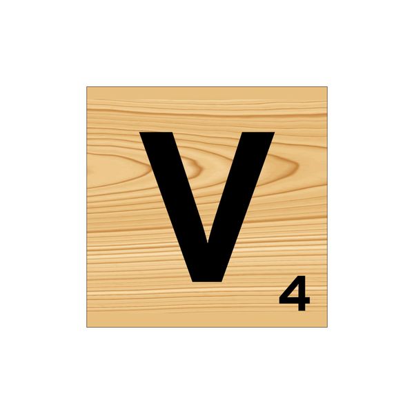 Scrabble Wall Art - V