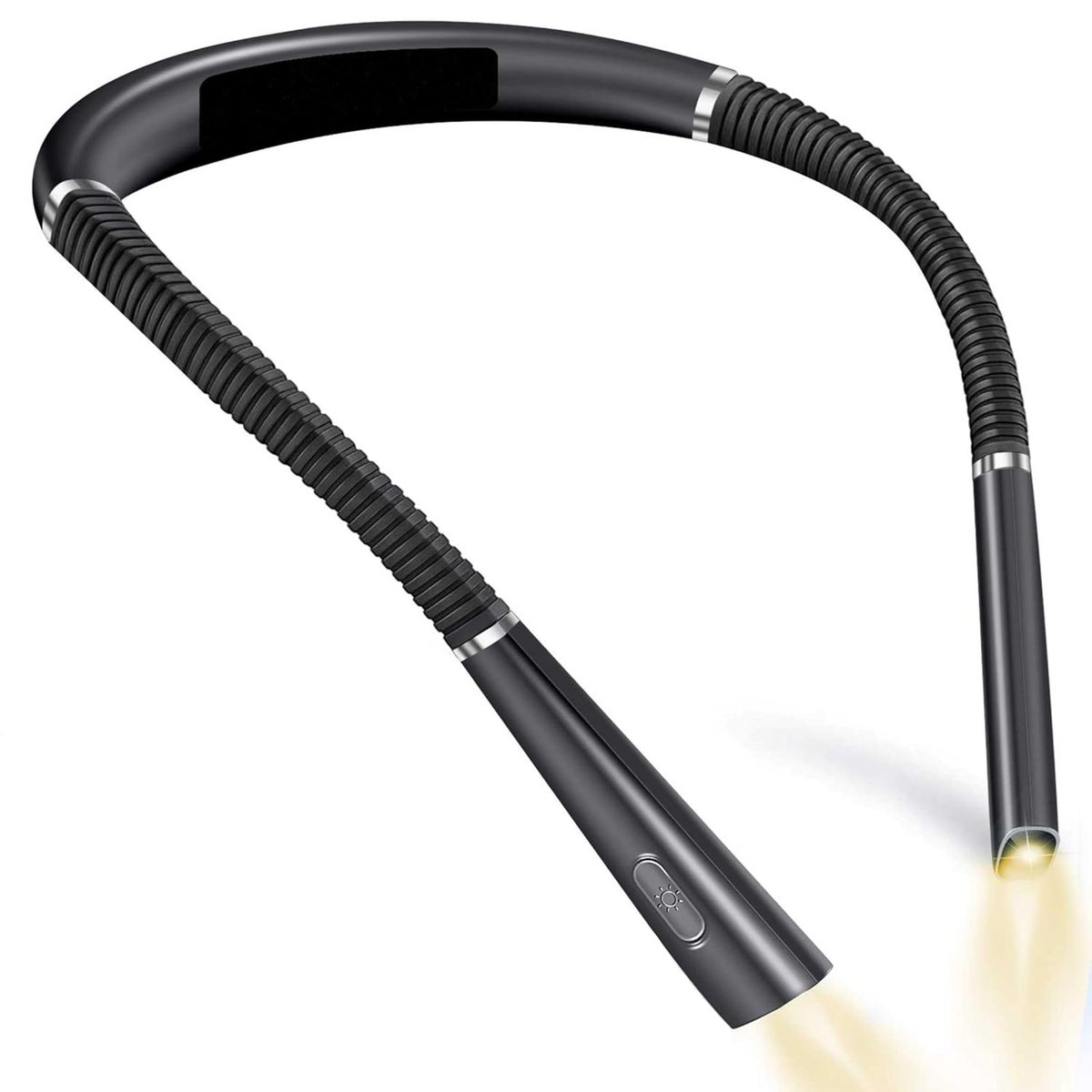 Led neck reading light with bendable arm hands free rechargeable book