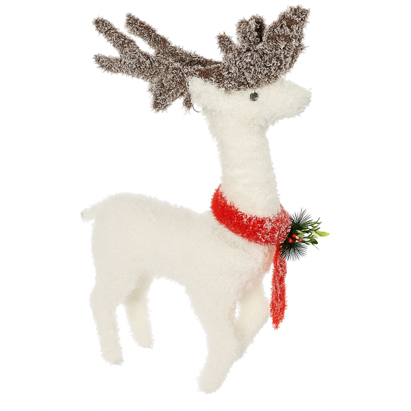 Martha Stewad Season Standing Deer with Scarf Red 1M
