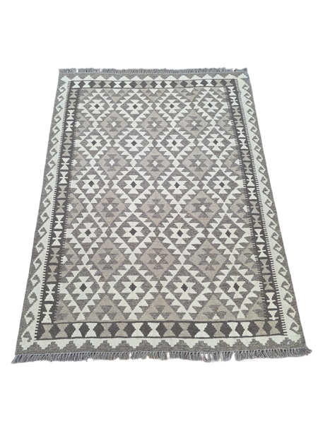 Top Persian Rugs Grey Kilim 201 x 151 CM