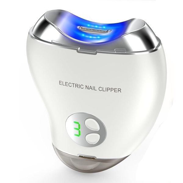 2 in 1 Automatic Electric Nail Clipper, Baby Nail Trimmer with LED Light